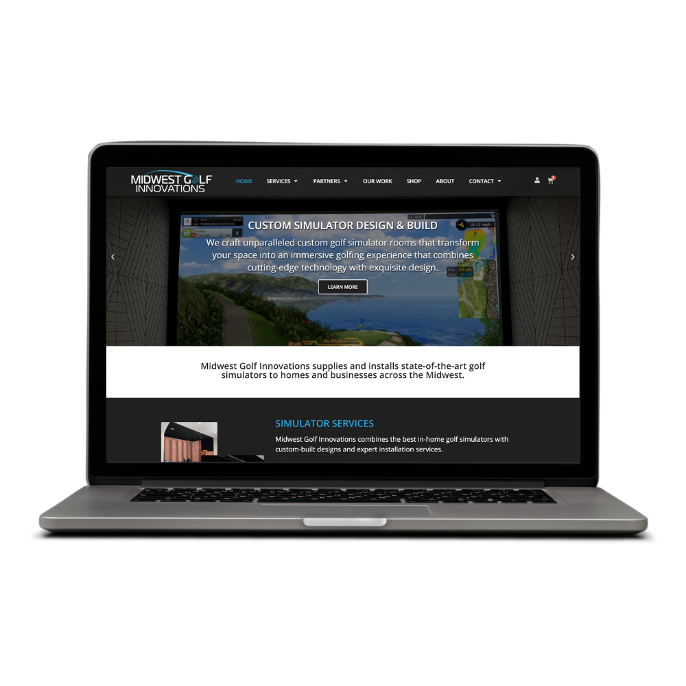 Agile Interactive - Our Work with Midwest Golf Innovations - Desktop Laptop View