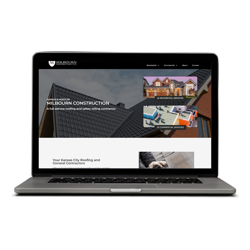 Agile Interactive - Our Work with Milbourn Construction - Desktop View